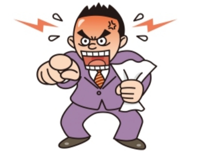 怒鳴る上司